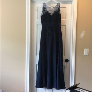 Floor length gown - navy blue